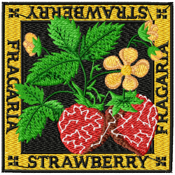 Strawberry Embroidery Design 9 Strawberry Embroidery Design 9